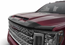 Load image into Gallery viewer, Auto Ventshade AVS 322185 Aeroskin Hood Protector; Smoke for Select GMC Sierra HD, GMC Sierra HD