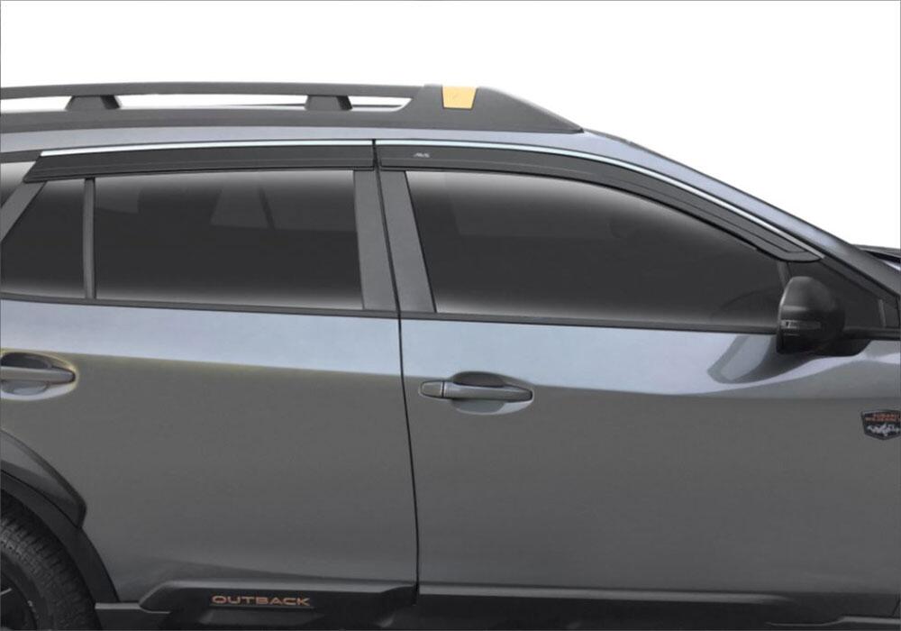 Auto Ventshade AVS 794057 Ventvisor Deflector; Smoke w/Chrome Trim; Low Profile; 4 pc. for Select Subaru Outback