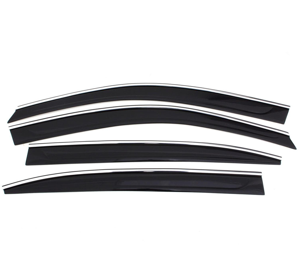 Auto Ventshade AVS 794029 Ventvisor Deflector; Smoke w/Chrome Trim; Low Profile; 4 pc. for Select Jeep Grand Cherokee L