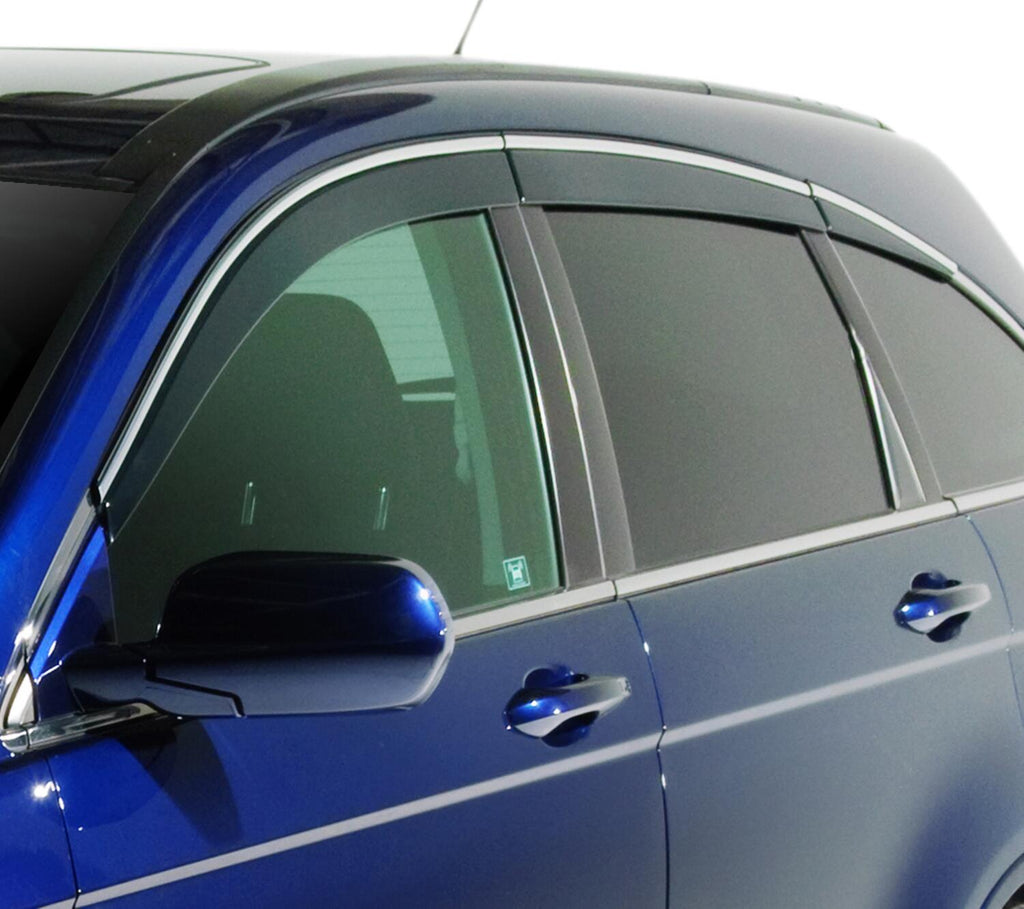 Auto Ventshade AVS 796003 Ventvisor Deflector; Smoke w/Chrome Trim; Low Profile; 6 pc. for Select Cadillac SRX