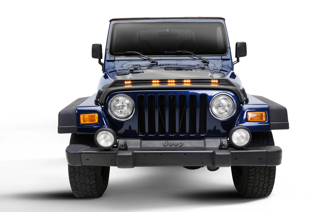 Auto Ventshade AVS 953091 Aeroskin LightShield Pro Hood Shield; Black for Select Jeep Wrangler