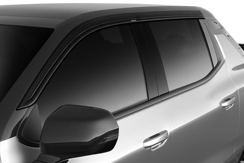 Auto Ventshade AVS 894110 Ventvisor Deflector; Smoke; Low Profile; Outside Mount; 4 pc. for Select Chevrolet Silverado EV, GMC Sierra EV