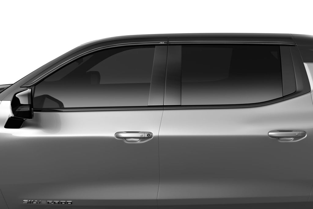 Auto Ventshade AVS 894110 Ventvisor Deflector; Smoke; Low Profile; Outside Mount; 4 pc. for Select Chevrolet Silverado EV, GMC Sierra EV