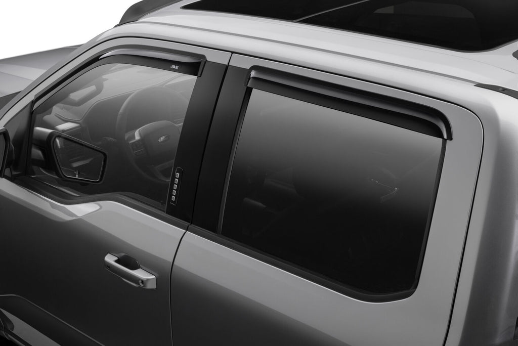 Auto Ventshade AVS 94975 Ventvisor Deflector; Smoke; Outside Mount; 4 pc. for Select Ford F-150, Ford F-250 Super Duty, Ford F-350 Super Duty, Ford F-450 Super Duty