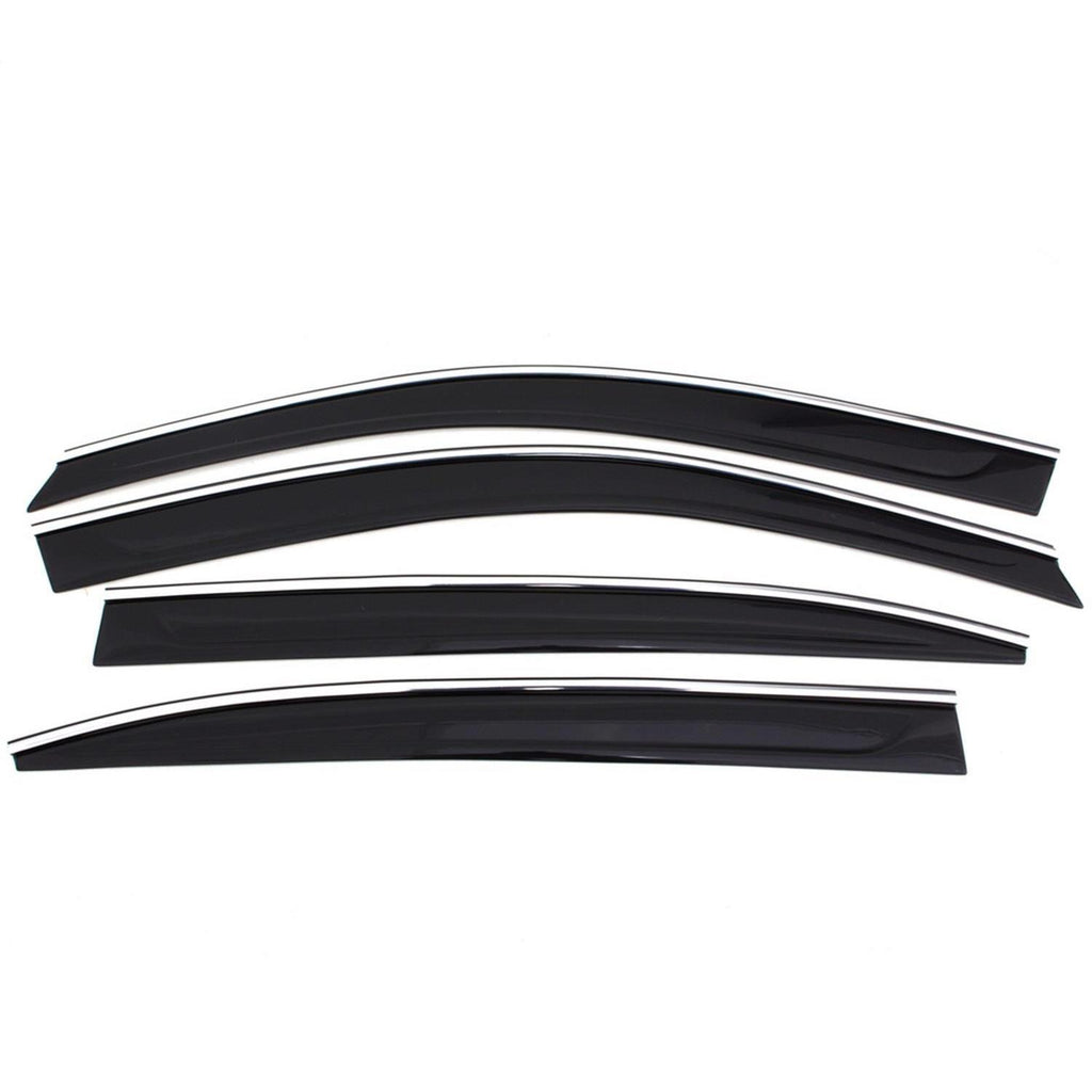 Auto Ventshade AVS 794060 Ventvisor Deflector; Smoke w/Chrome Trim; Low Profile; 4 pc. for Select Cadillac Escalade, Chevrolet Tahoe, GMC Yukon