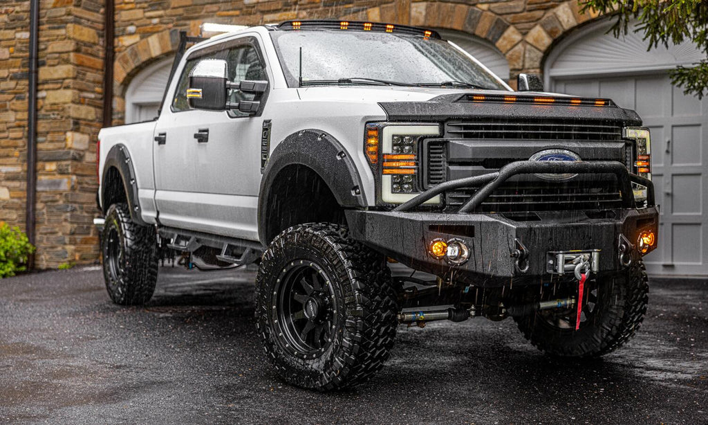 Auto Ventshade AVS 698135 AeroCab Marker Light with five amber LED; Black for Select Ford F-250 Super Duty, Ford F-350 Super Duty, Ford F-450 Super Duty, Ford F-550 Super Duty