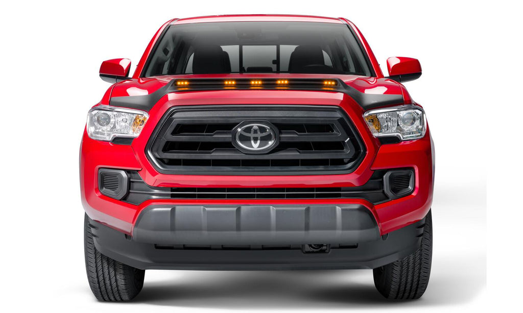 Auto Ventshade AVS 753079 Aeroskin LightShield Hood Shield; Black for Select Toyota Tacoma
