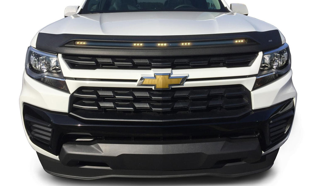 Auto Ventshade AVS 753113 Aeroskin LightShield Hood Shield; Black for Select Chevrolet Colorado