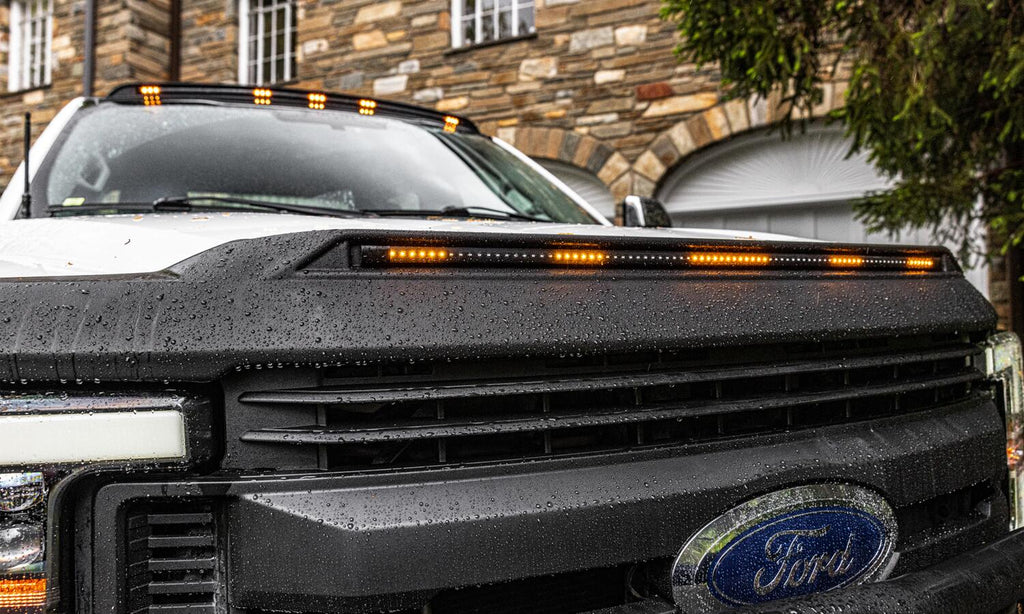 Auto Ventshade AVS 953135 Aeroskin LightShield Pro Hood Shield; Black for Select Ford F-250 Super Duty, Ford F-350 Super Duty, Ford F-450 Super Duty