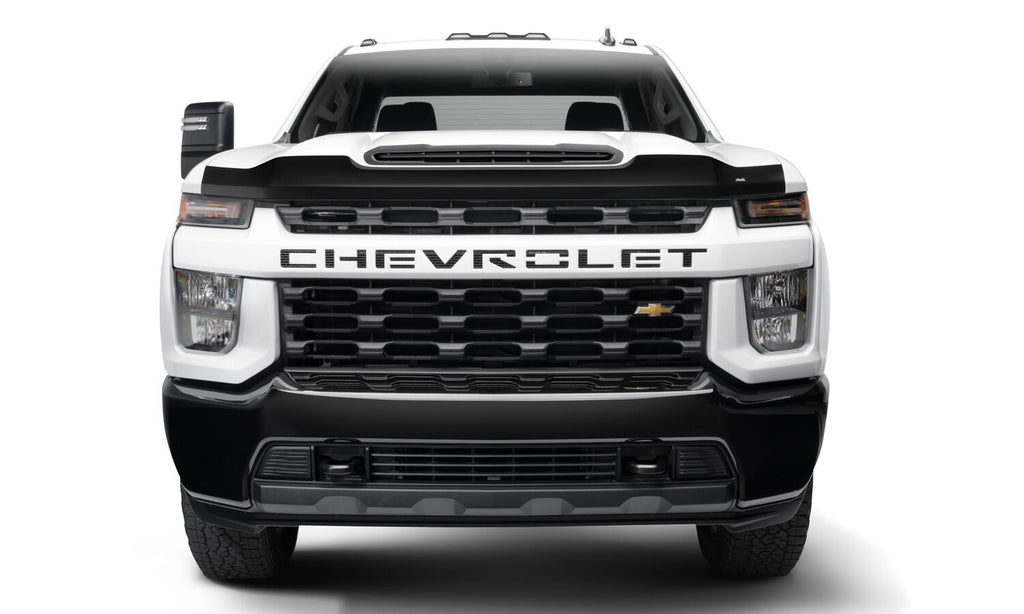 Auto Ventshade AVS 377187 Aeroskin Hood Protector; Matte Black for Select Chevrolet Silverado HD, Chevrolet Silverado HD