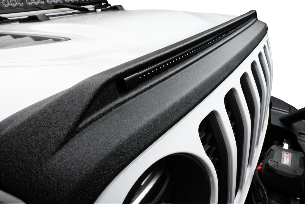 Auto Ventshade AVS 753156 Aeroskin LightShield Hood Shield; Black for Select Jeep Gladiator, Jeep Wrangler
