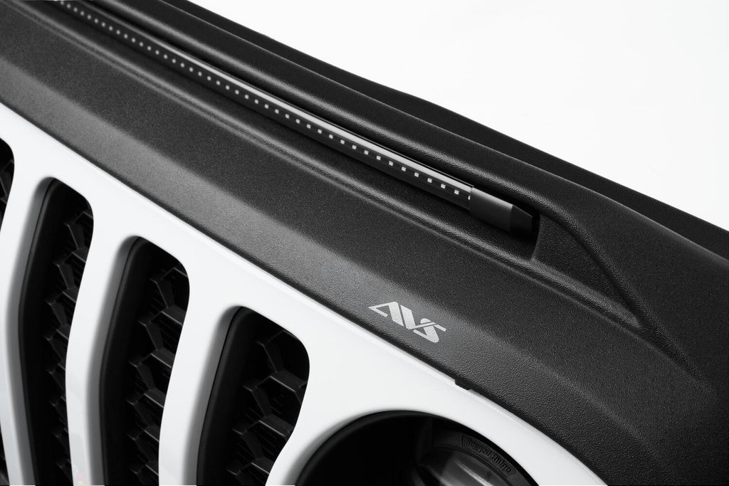 Auto Ventshade AVS 753156 Aeroskin LightShield Hood Shield; Black for Select Jeep Gladiator, Jeep Wrangler