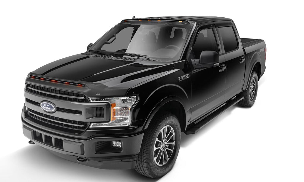 Auto Ventshade AVS 953096 Aeroskin LightShield Pro Hood Shield; Black for Select Ford F-150