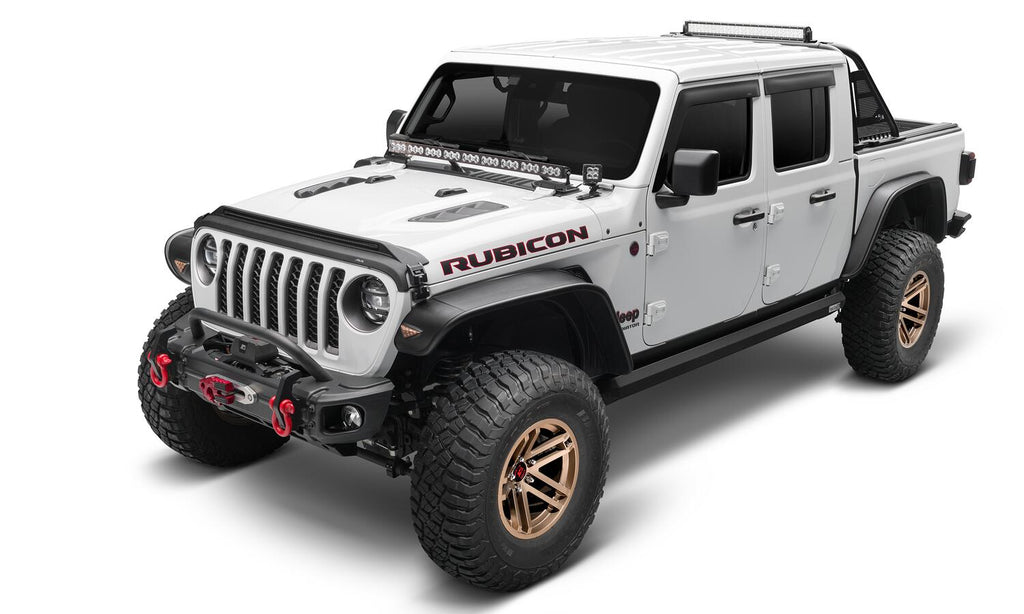 Auto Ventshade AVS 953156 Aeroskin LightShield Pro Hood Shield; Black for Select Jeep Gladiator, Jeep Wrangler