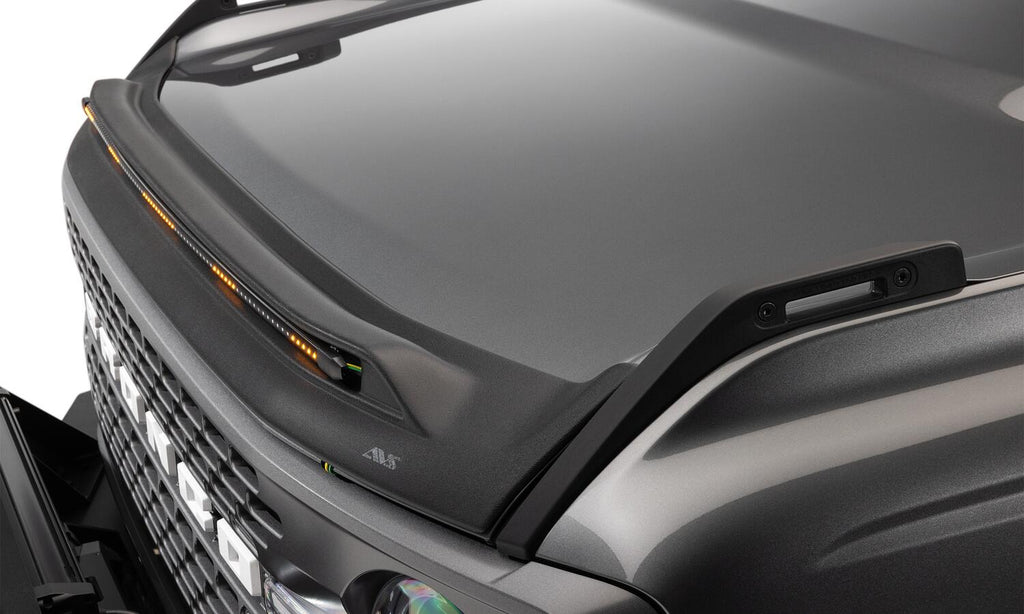 Auto Ventshade AVS 953183 Aeroskin LightShield Pro Hood Shield; Black for Select Ford Bronco