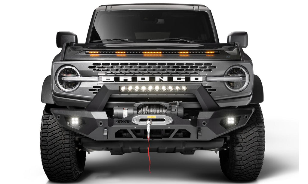 Auto Ventshade AVS 953183 Aeroskin LightShield Pro Hood Shield; Black for Select Ford Bronco