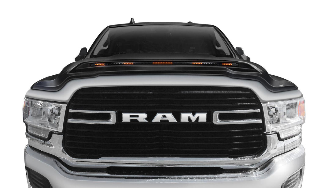 Auto Ventshade AVS 953189-PXJ Aeroskin LightShield Pro Color Match Hood Shield; Diamond Black Crystal Pearl-Co for Select Ram 2500, Ram