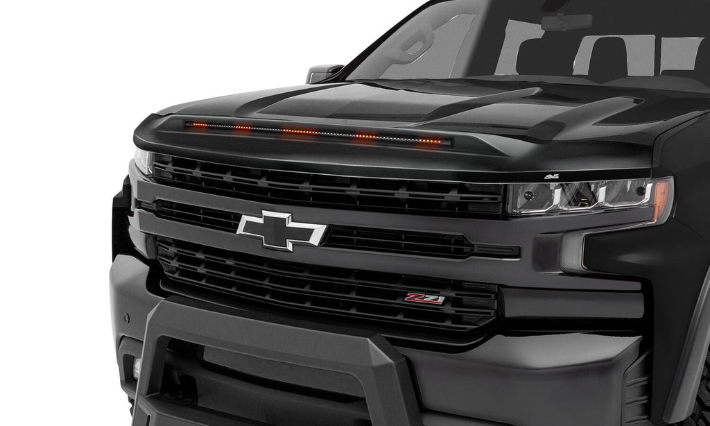 Auto Ventshade AVS 953168-GBA Aeroskin LightShield Pro Color Match Hood Shield; Black for Select Chevrolet Silverado