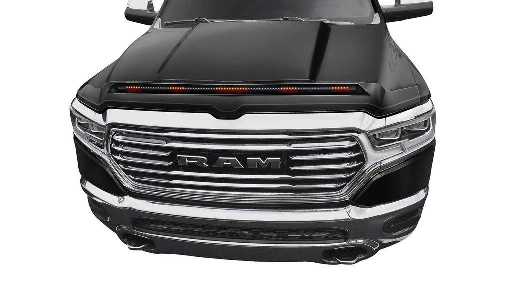Auto Ventshade AVS 953163-PXJ Aeroskin LightShield Pro Color Match Hood Shield; Diamond Black Crystal Pearl-Co for Select Ram