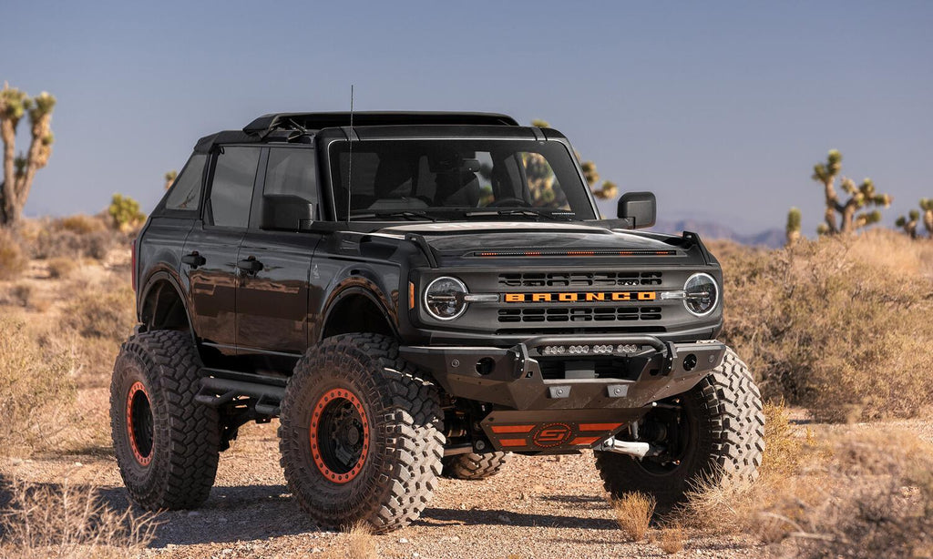 Auto Ventshade AVS 953183-G1 Aeroskin LightShield Pro Color Match Hood Shield; Shadow Black for Select Ford Bronco