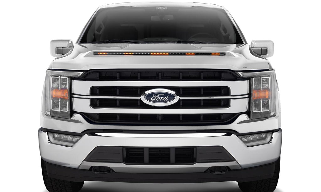 Auto Ventshade AVS 953196-Z1 Aeroskin LightShield Pro Color Match Hood Shield; Oxford White for Select Ford F-150