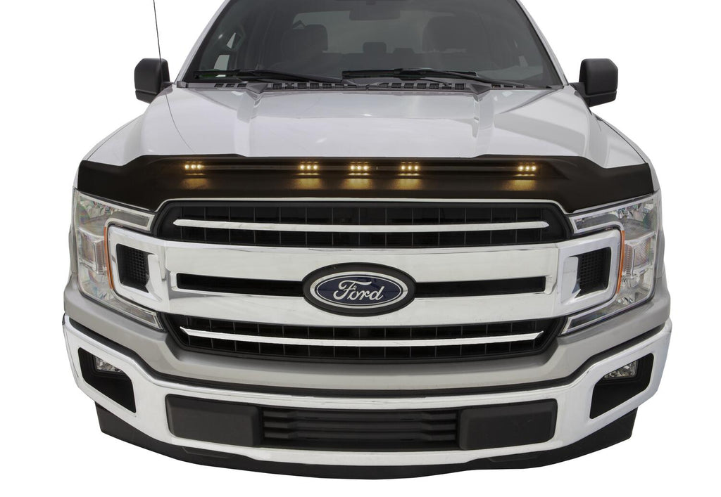 Auto Ventshade AVS 753096 Aeroskin LightShield Hood Shield; Black for Select Ford F-150