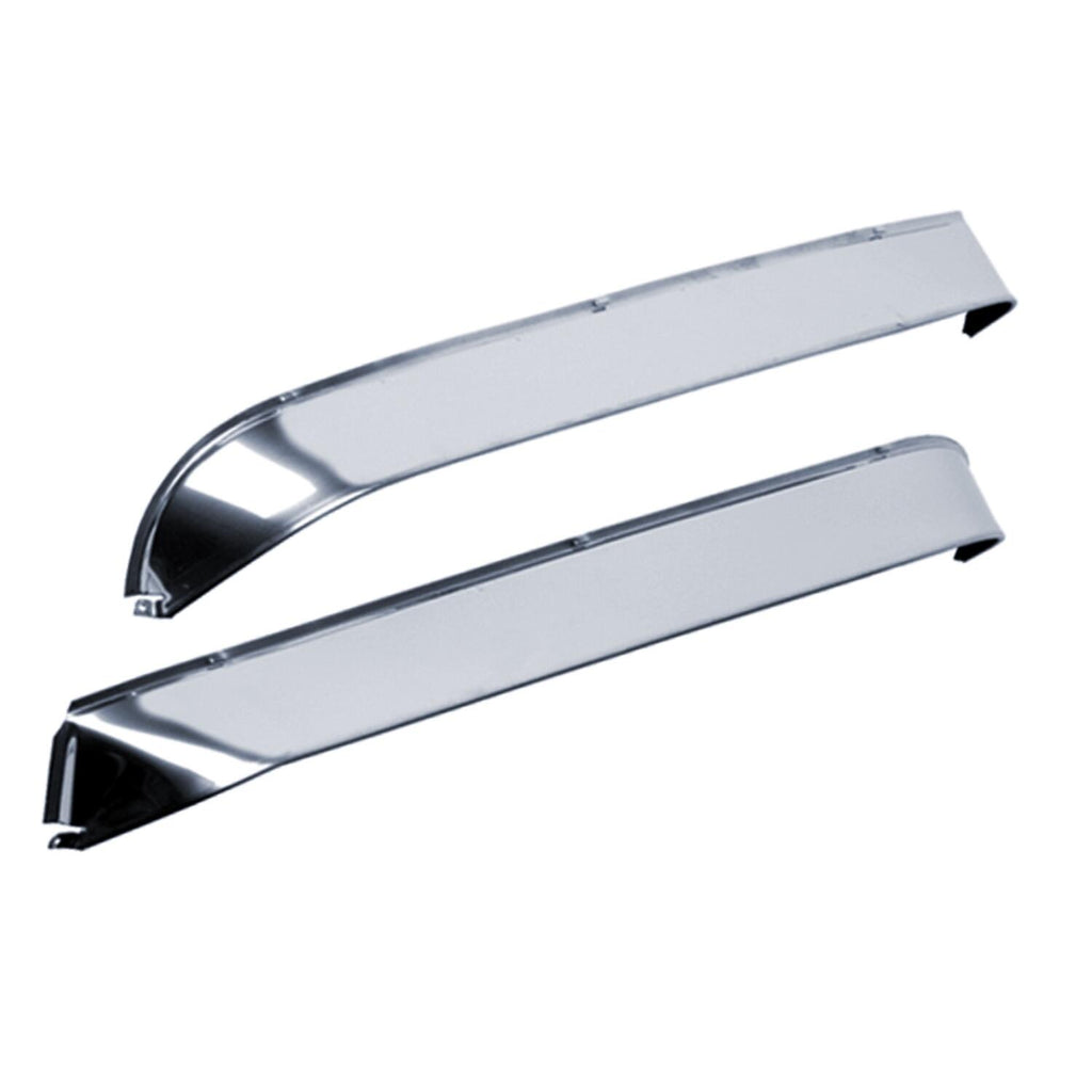 Auto Ventshade AVS 52002 Ventshade; 2 pc.; Extra Wide; Silver for Select Freightliner FLC112, Freightliner FLC120, Freightliner FLT086