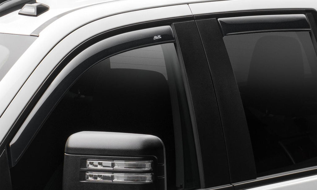 Auto Ventshade AVS 194805 Ventvisor Deflector; Smoke; In-Channel; 4 pc. for Select Chevrolet Silverado 1500, Chevrolet Silverado LTD, Chevrolet Silverado HD, Chevrolet Silverado HD, GMC Sierra 1500, GMC Sierra HD, GMC Sierra HD