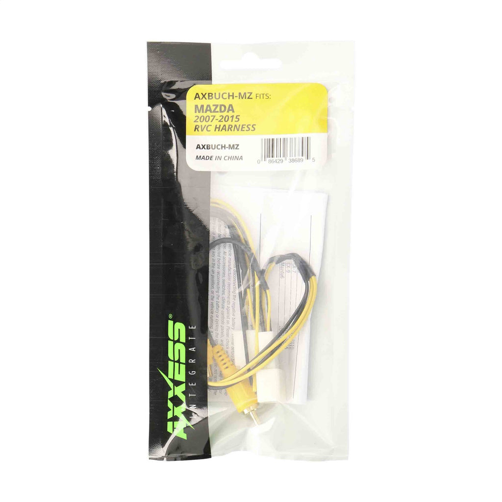 Metra Electronics AXBUCH-MZ Radio Backup CAM Wiring Harness for Select Mazda 2, Mazda 3, Mazda 3 Sport, Mazda 5, Mazda 6, Mazda B2300, Mazda B3000, Mazda B4000, Mazda CX-5, Mazda CX-7, Mazda CX-9, Mazda MX-5 Miata, Mazda RX-8, Mazda Tribute