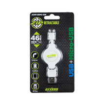 Load image into Gallery viewer, Metra Electronics AXM-USMC-ZIP Micro USB To USB Retractable Extension Cable