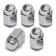 Load image into Gallery viewer, Acorn-Lug-Nuts;-716-In.-Rh-Threads;-60Deg-Conical-Seat;-1.45-In.-(5Pc)-Chrome