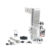 Load image into Gallery viewer, Adjustable-180-Hitch-Chrome-Tow-Balls--10-Drop-For-2.5-Receiver-W-Lockset