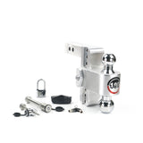 Weigh Safe CTB6-2-SET Adjustable 180 Hitch w/ Chrome Tow Balls - 6