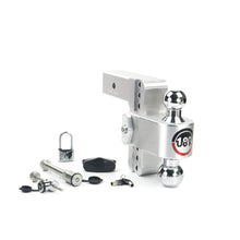 Load image into Gallery viewer, Adjustable-180-Hitch-W-Chrome-Tow-Balls---6-Drop-For-2.5-Receiver-W-Lockset