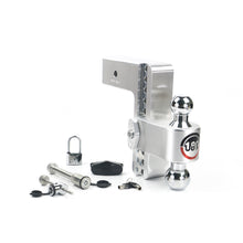 Load image into Gallery viewer, Adjustable-180-Hitch-W-Chrome-Tow-Balls---8-Drop-For-3-Receiver-W-Lockset