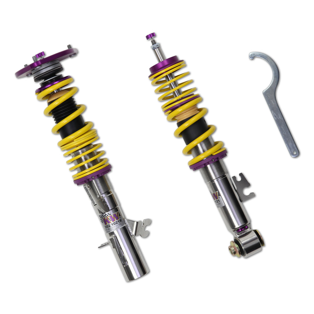 Adjustable-Coilovers,-Aluminum-Top-Mounts,-Independent-Compression-And-Rebound