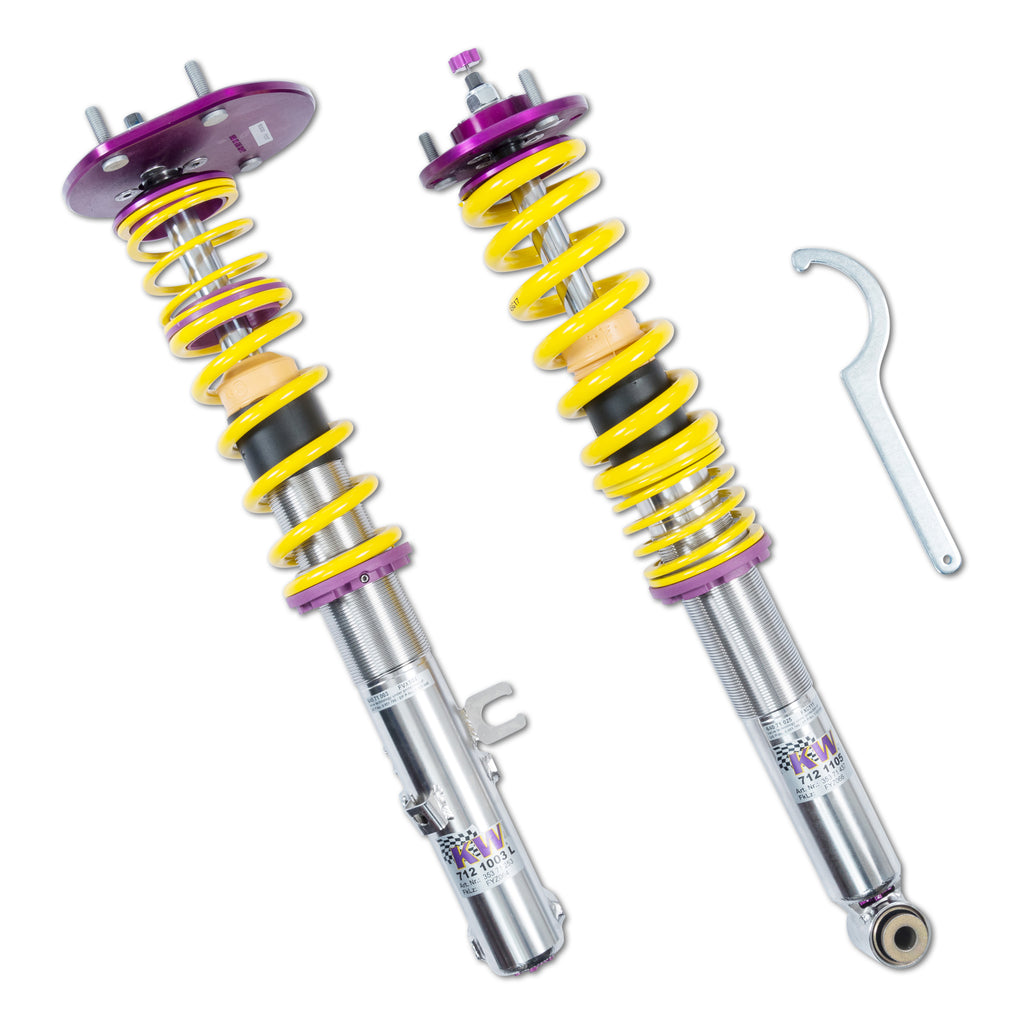 Adjustable-Coilovers,-Aluminum-Top-Mounts,-Independent-Compression-And-Rebound