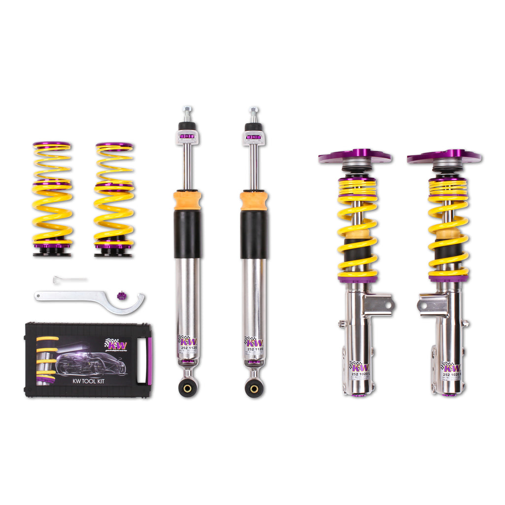 Adjustable-Coilovers,-Aluminum-Top-Mounts,-Independent-Compression-And-Rebound