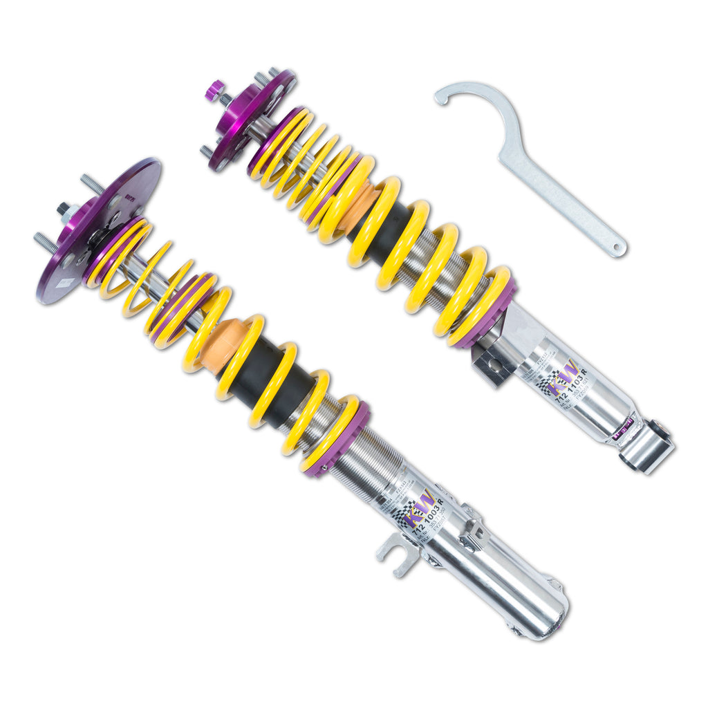 Adjustable-Coilovers,-Aluminum-Top-Mounts,-Independent-Compression-And-Rebound