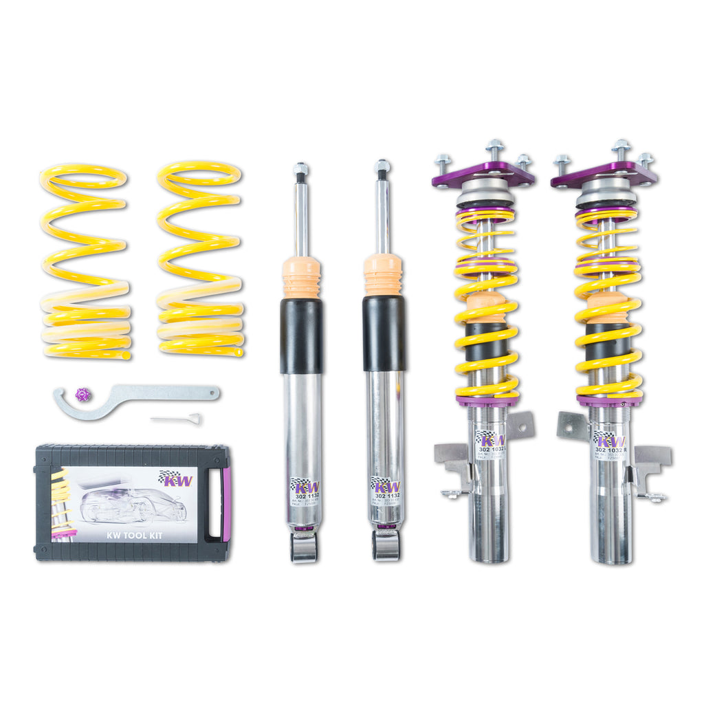 Adjustable-Coilovers,-Aluminum-Top-Mounts,-Independent-Compression-And-Rebound