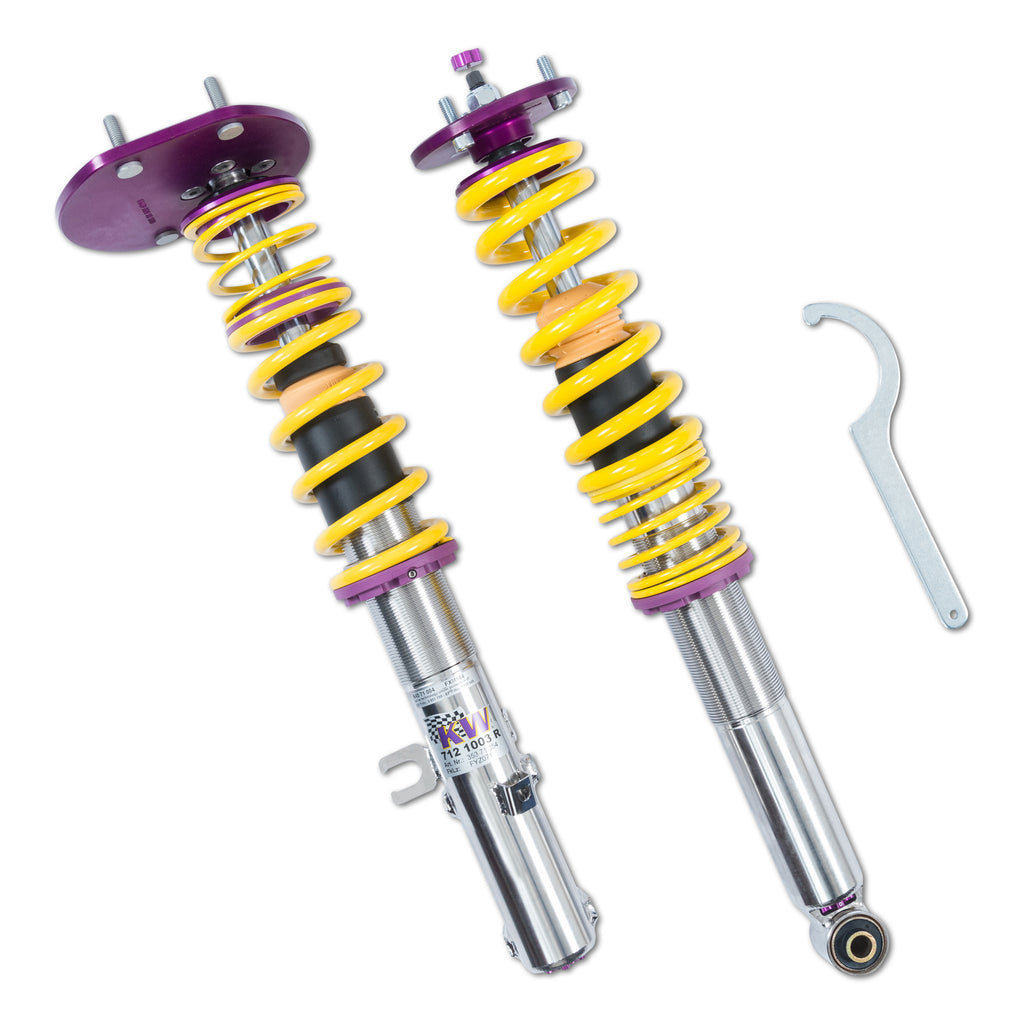 Adjustable-Coilovers,-Aluminum-Top-Mounts,-Independent-Compression-And-Rebound