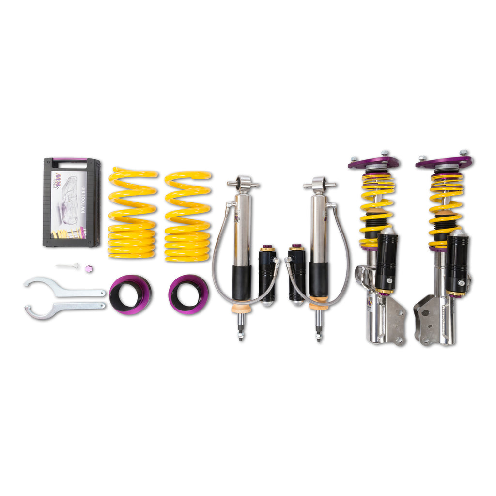 Adjustable-Coilovers,-Aluminum-Top-Mounts,-Rebound-And-Low--High-Compression