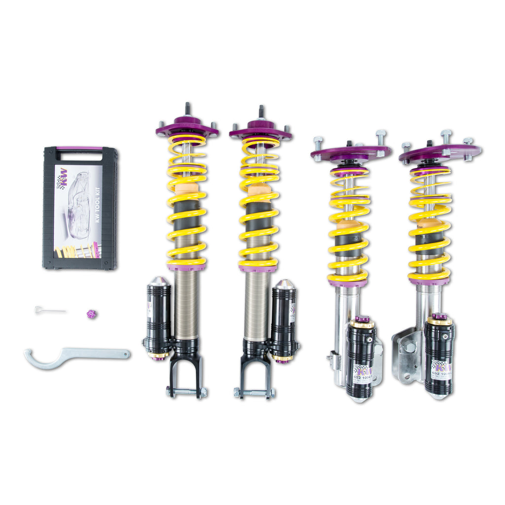 Adjustable-Coilovers,-Aluminum-Top-Mounts,-Rebound-And-Low--High-Compression