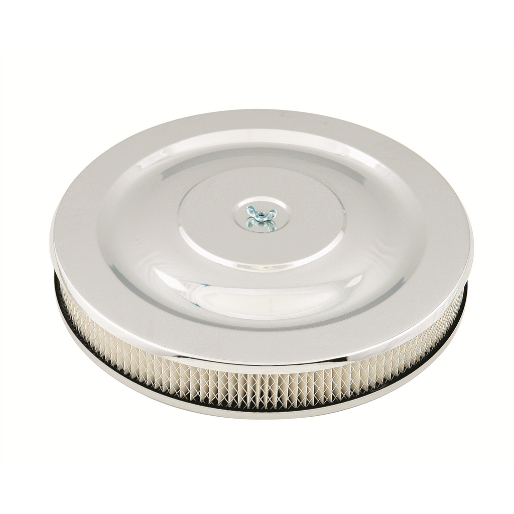 Air-Cleaner---14-Inch-Diameter-X-2-14-Inch-Tall---Chrome