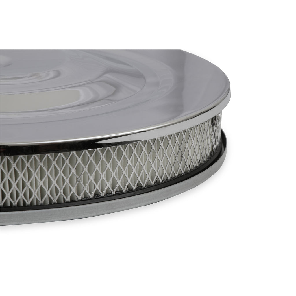 Air-Cleaner---14-Inch-Diameter-X-2-14-Inch-Tall---Chrome