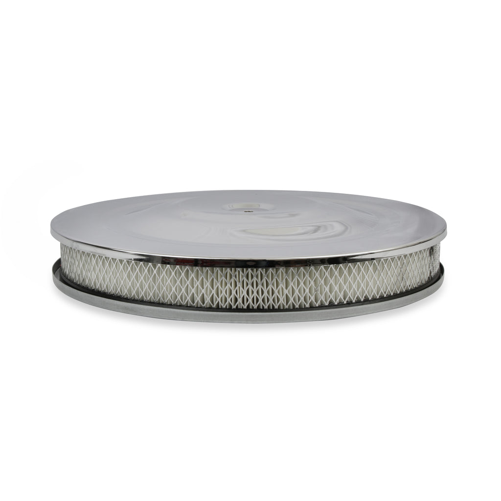 Air-Cleaner---14-Inch-Diameter-X-2-14-Inch-Tall---Chrome