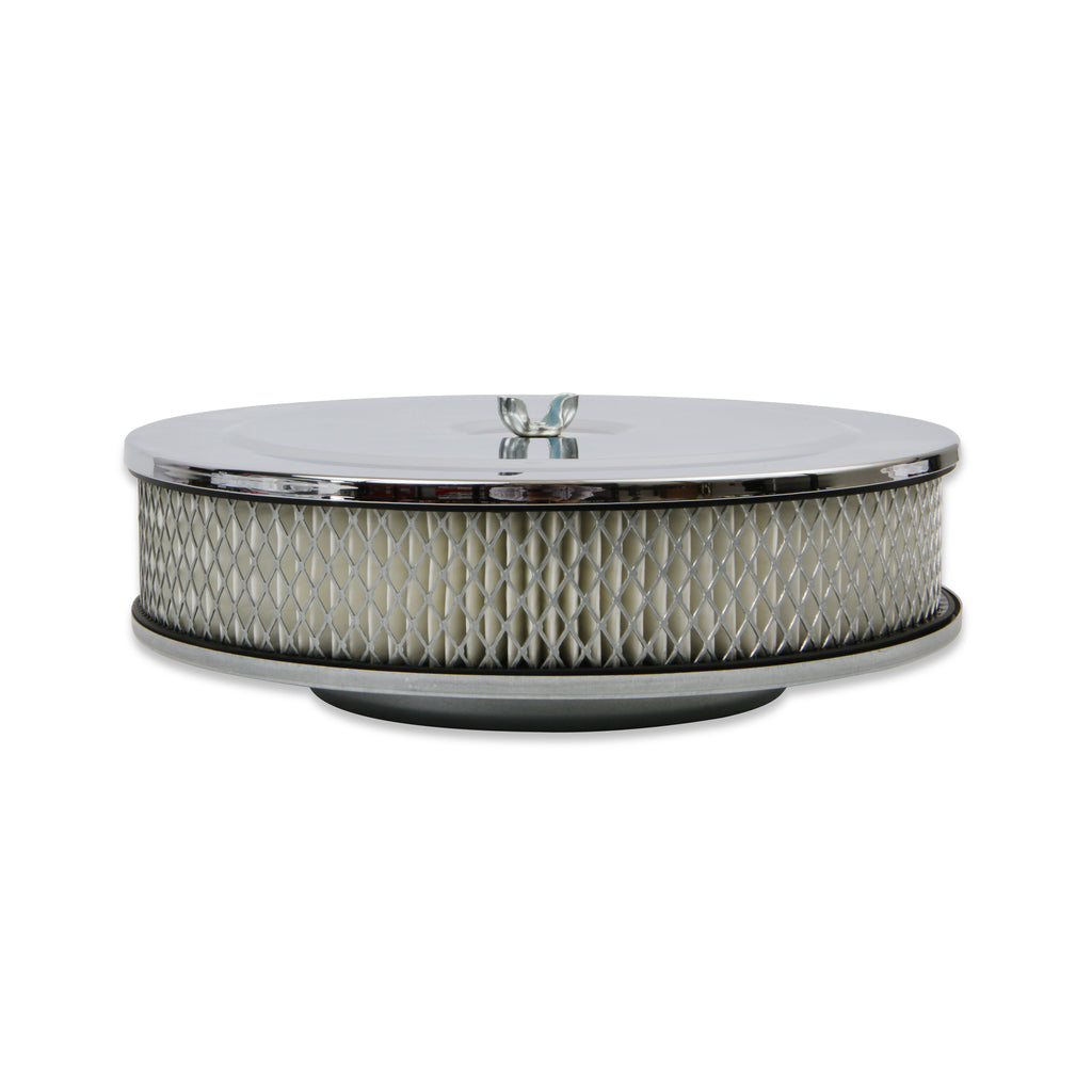 Air-Cleaner---9-Inch-Diameter-X-2-34-Inch-Tall---Chrome