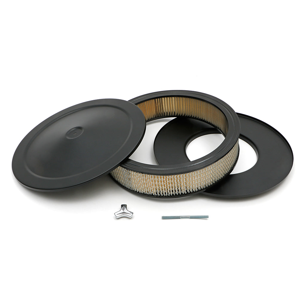 Air-Cleaner---Dominator---14-In.-X-3-In.-Filter---Powder-Coat-Asphalt-Black