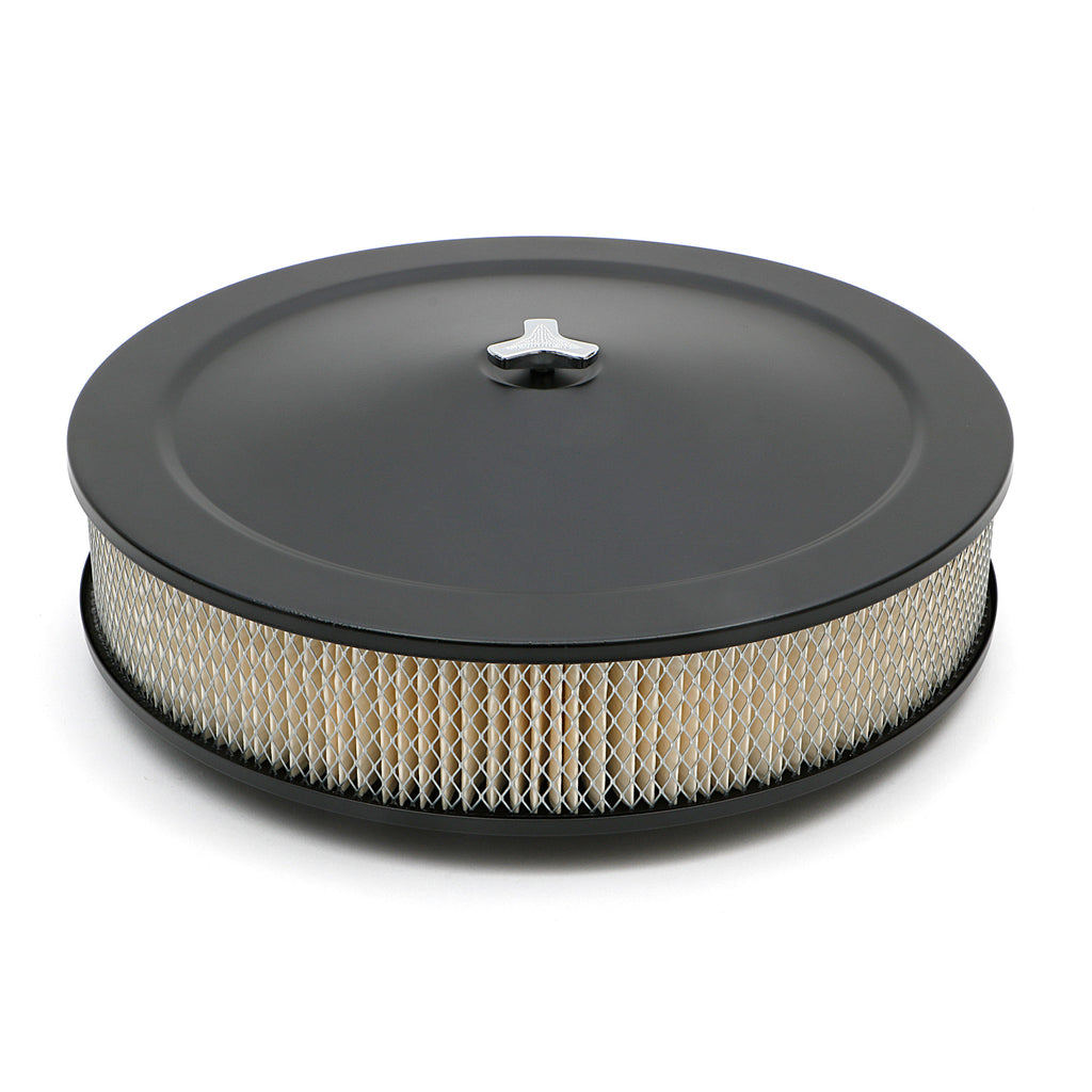 Air-Cleaner---Dominator---14-In.-X-3-In.-Filter---Powder-Coat-Asphalt-Black