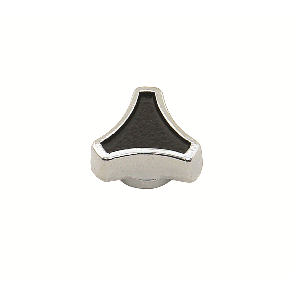 Air-Cleaner-Nut---Small-Tri-Bar-Spinner---14-10---516-18---Chrome-And-Black
